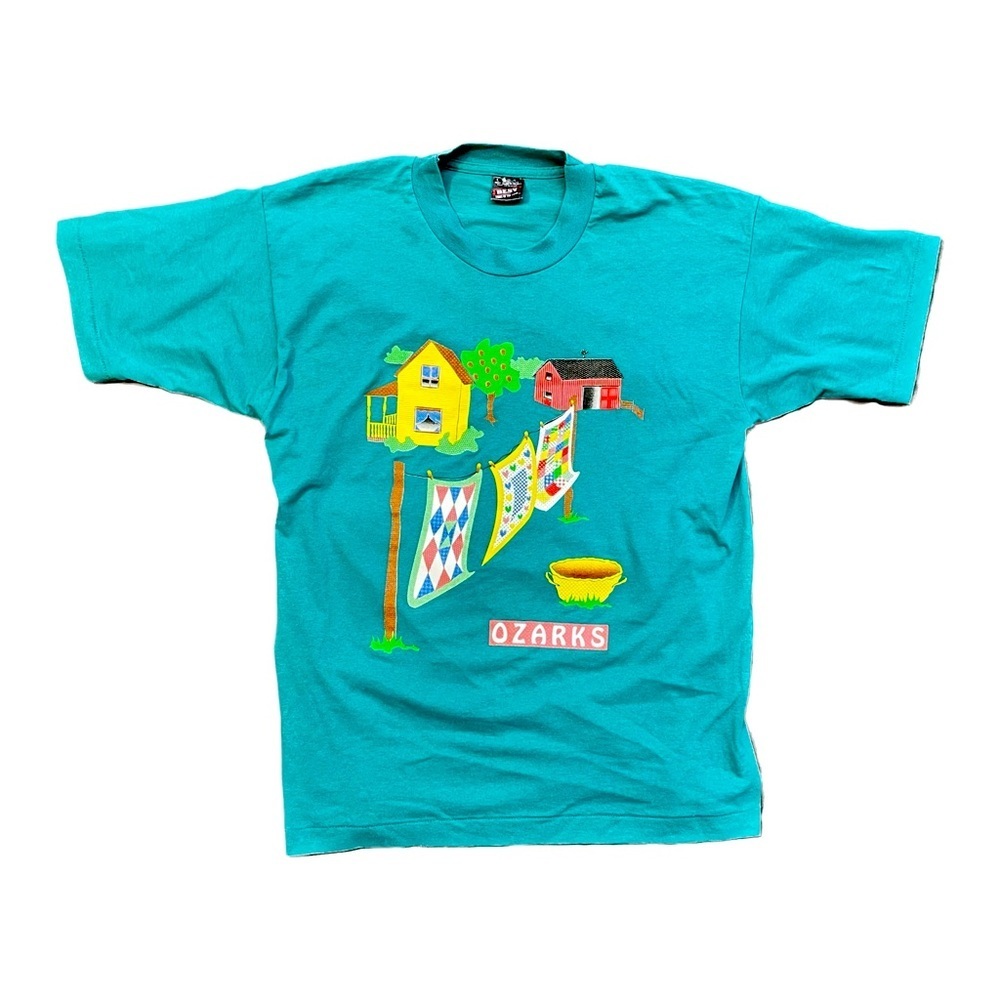 Vintage 80’s BEST Fruit Of The Loom Single Stitch Ozarks Homestead T-Shirt Large
